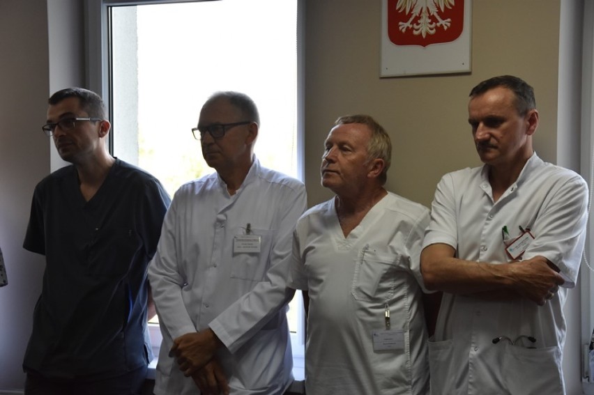 Profesor Tadeusz Maliński odwiedził szpital powiatowy jego...