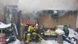 Pożar w Kaliszu. Płonęła kotłownia w jednym z domów. ZDJĘCIA