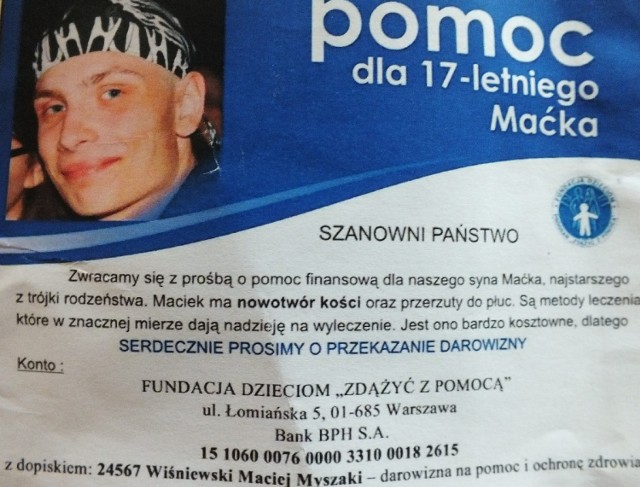 Pomoc dla Maćka Wiśniewskiego