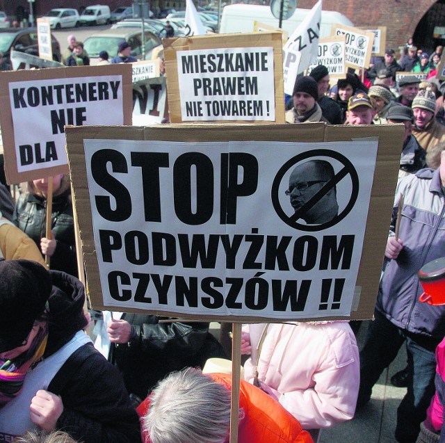 Protestowali przeciwko podwyżkom czynszów