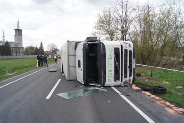 Wypadek na DK 73 w Smęgorzowie