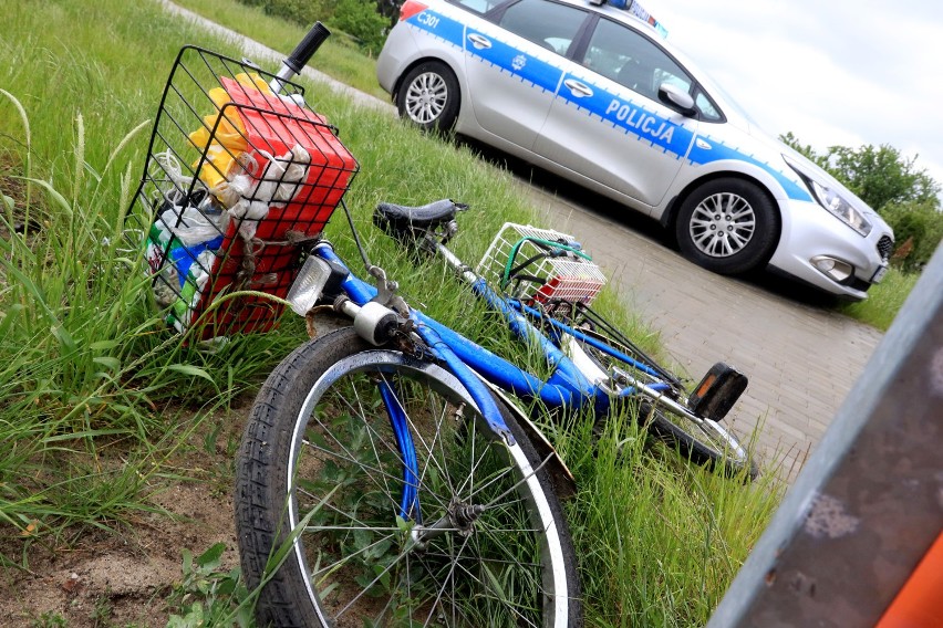 Tym razem skończyło się na niegroźnym upadku z roweru....