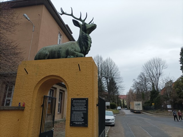 Rzeźby jeleni znajdują się przy ul. Podchorążych przy bramie wjazdowej do dawnych koszar wojskowych.