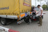 Wypadek w katowickim WORD podczas egzaminu na motocyklu [FOTO, WIDEO]