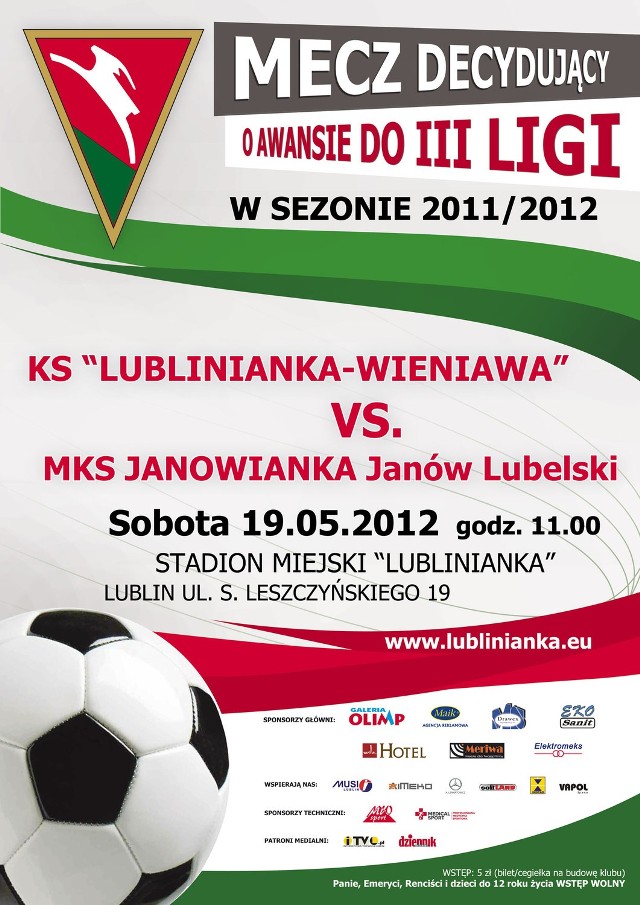 Lublinianka Lublin walczy o awans do III ligi