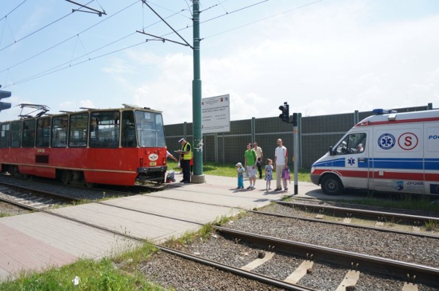 Tramwaj potrącił pieszego w Zabrzu