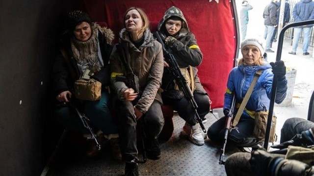 Ukraińskie kobiety broniące swojego kraju