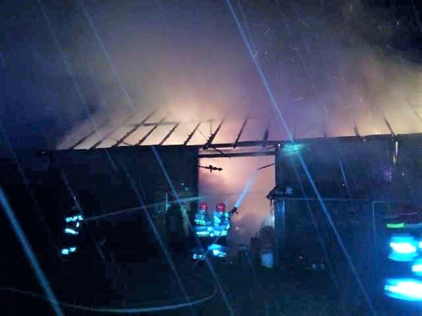 Pożar stodoły w Malechówku