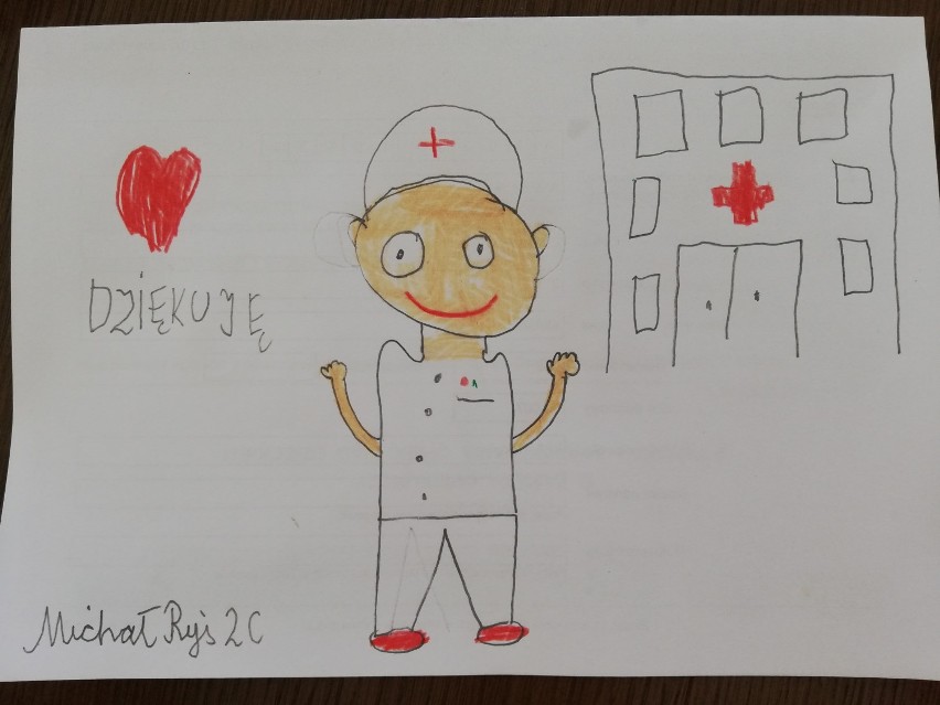 #kartkadlamedyka Zobacz, jak dzieci dziękują pracownikom służby zdrowia [RYSUNKI]
