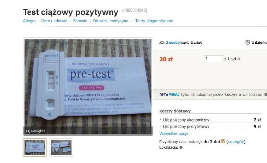 Pozytywne testy ciążowe wystawiane na sprzedaż to prawdziwy...