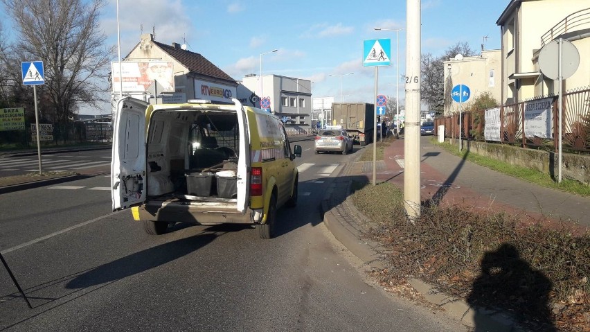 Wypadek na ulicy Okrzei we Włocławku