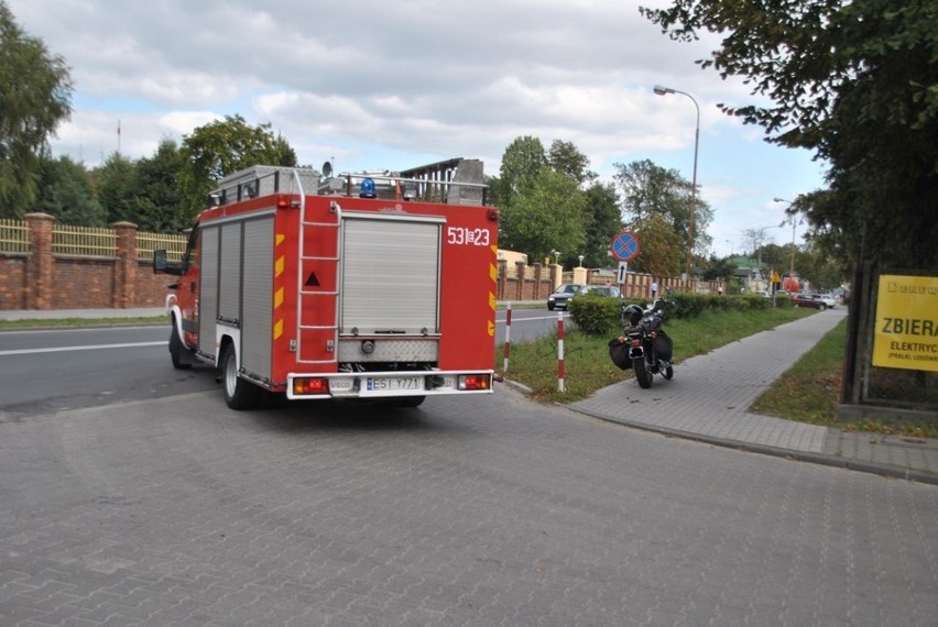 Sieradz: Potrącony motocyklista w szpitalu