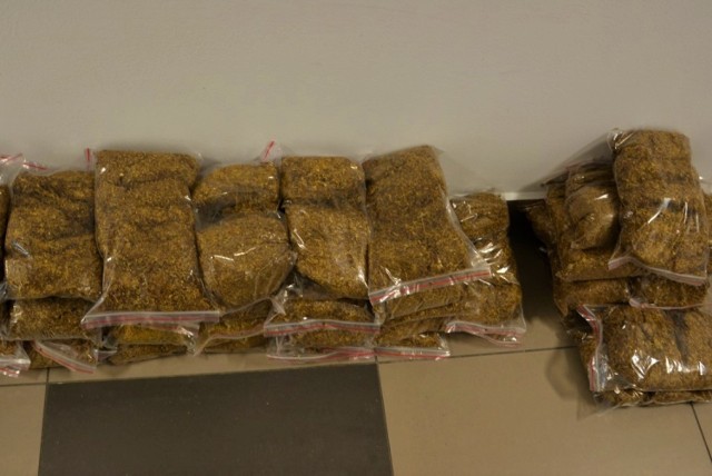 Policjanci zabezpieczyli 46 kg krajanki tytoniowej bez polskich znaków akcyzy skarbowej