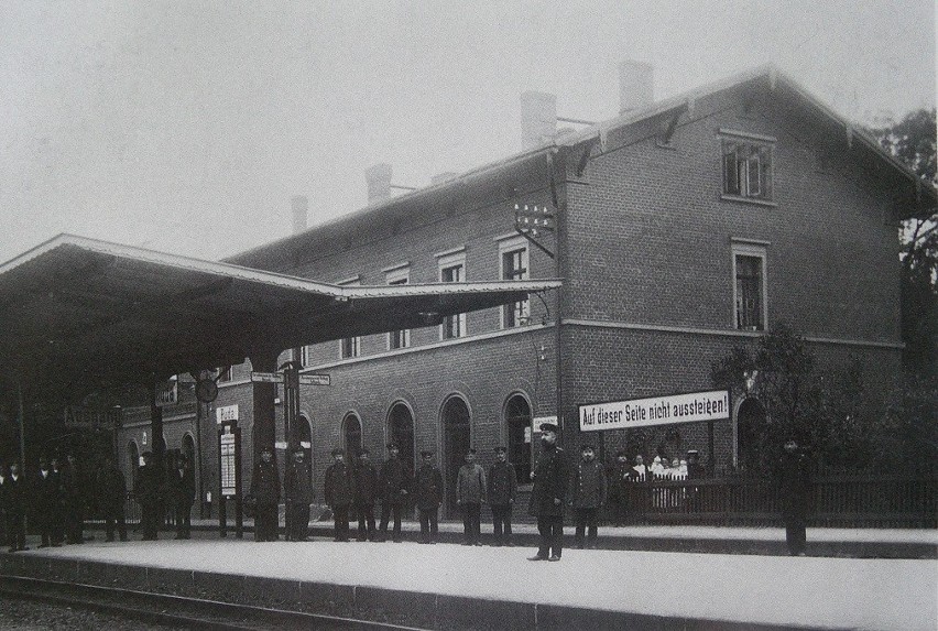Dworzec kolejowy w Rudzie - ok. 1914 rok