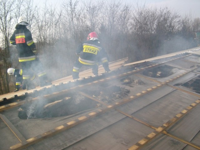 Pożar w Obrze