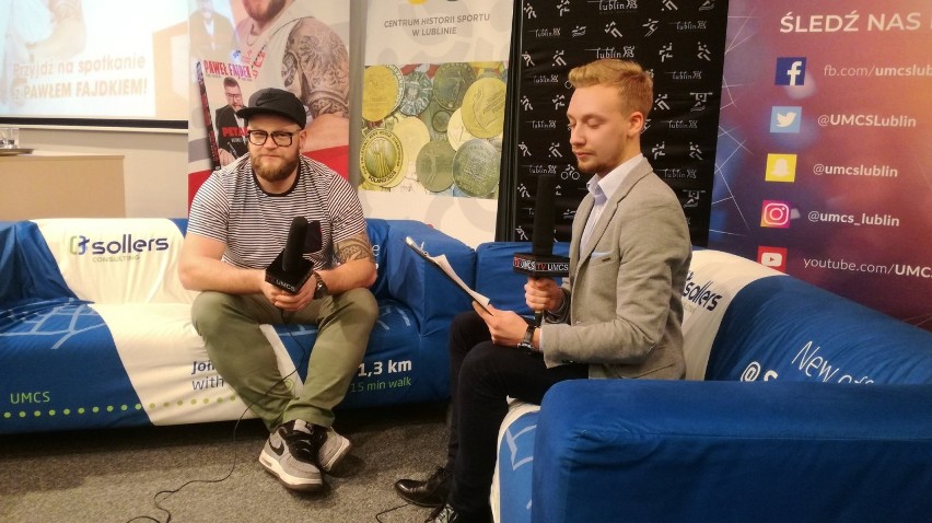 Paweł Fajdek, młociarz Agrosu Zamość, promuje swoją książkę „Petarda. Historie z młotem w tle”