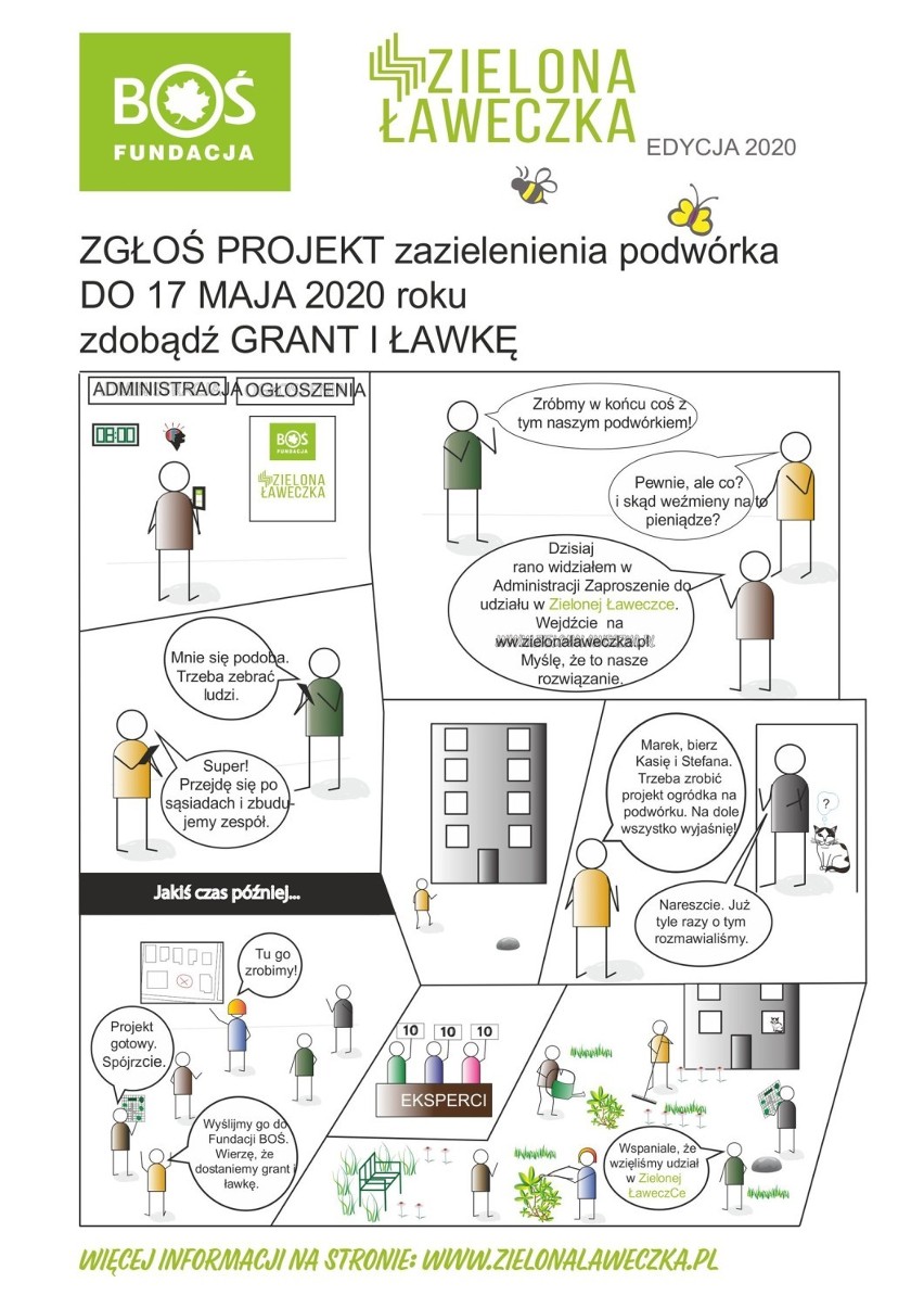 Złotów. Nowy projekt VI edycji konkursu grantowego "Zielona Ławeczka"