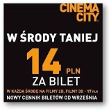 Cinema City w środy obniża ceny biletów