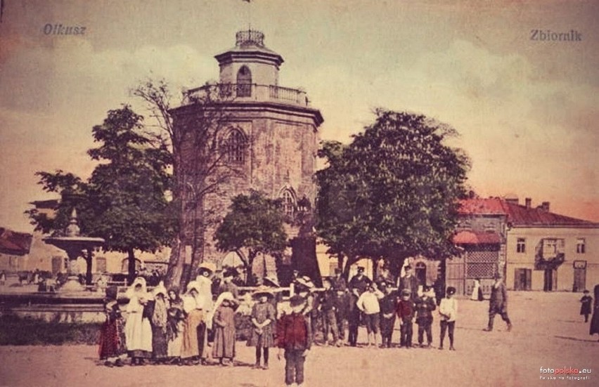 Wieża ciśnień na Rynku w Olkuszu - lata 1900-1910