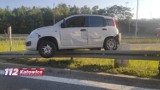 Katowice: Zderzenie auta osobowego z ciężarówką na zjeździe z A4 na DK86. Osobówka zepchnięta na barierki