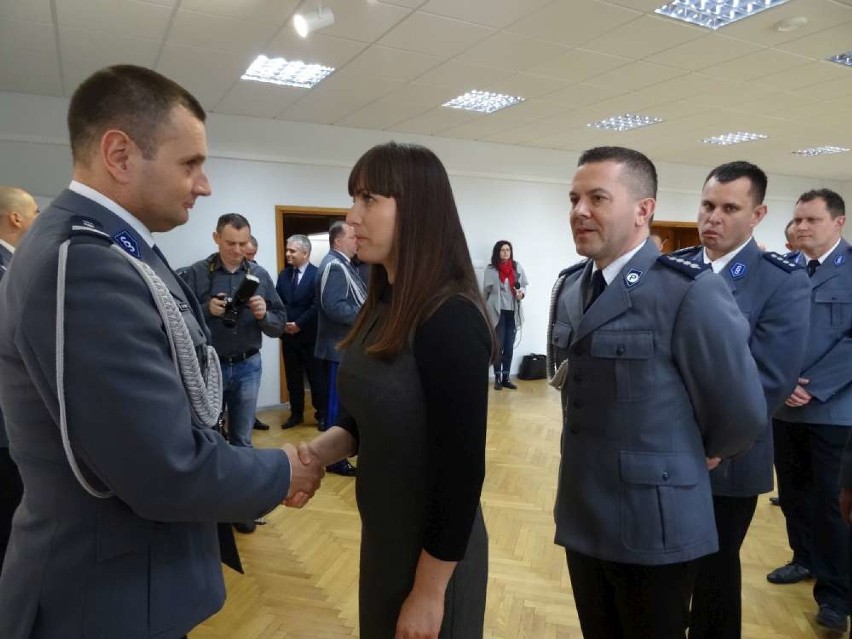 Pożegnanie komendanta policji w Pile