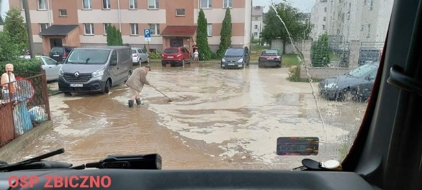 Strażacy z powiatu brodnickiego mieli wiele pracy 23 i 24...