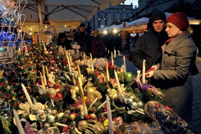 Targi Bożonarodzeniowe przy Rynku Głównym w Krakowie