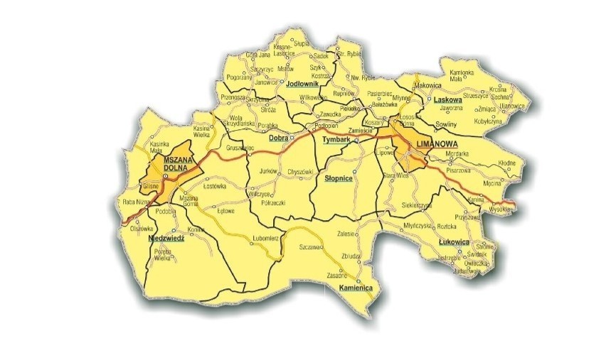 Powiat limanowski - 24,2 wypadki na 100 tys. mieszkańców