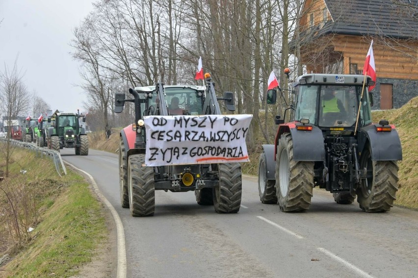 Protest rolników w gm. Poronin
