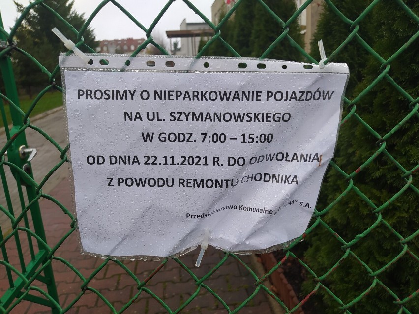 Przy ul. Szymanowskiego w Żarach rozpoczął się remont...