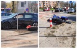 Wypadek w Częstochowie. W zderzeniu samochodu osobowego z motocyklem poszkodowany został motocyklista. Trafił do szpitala