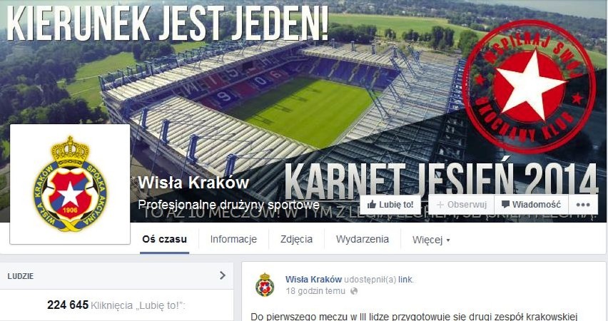 224 645 fanów

Wisła Kraków: Oficjalny profil na FB...