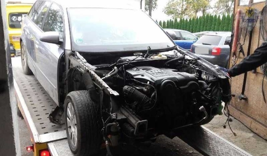 Kryminalni z Malborka odkryli "dziuplę" z częściami samochodowymi
