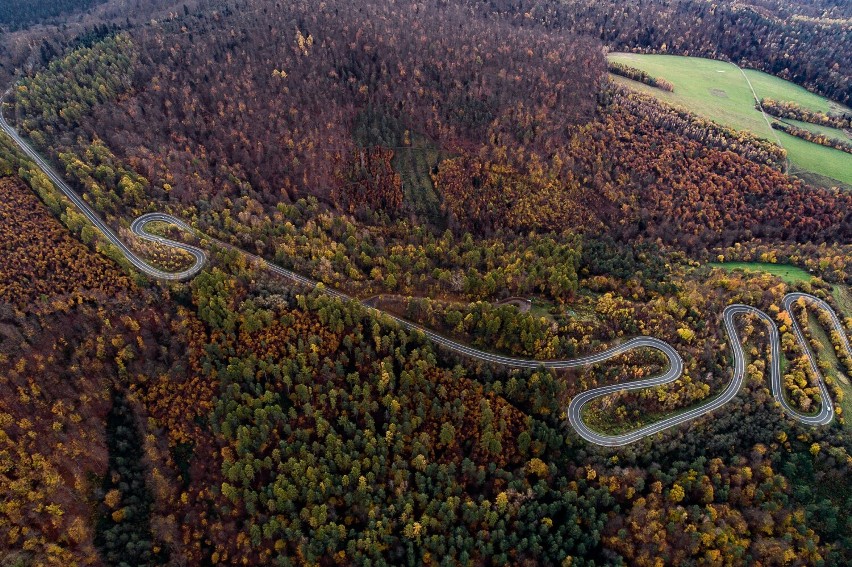 Najwyższy punkt serpentyny to 620 n.p.m.