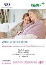 Bezpłatne badania mammograficzne dla kobiet w lutym we Władysławowie. Nie czekaj- sprawdź swój stan zdrowia. 