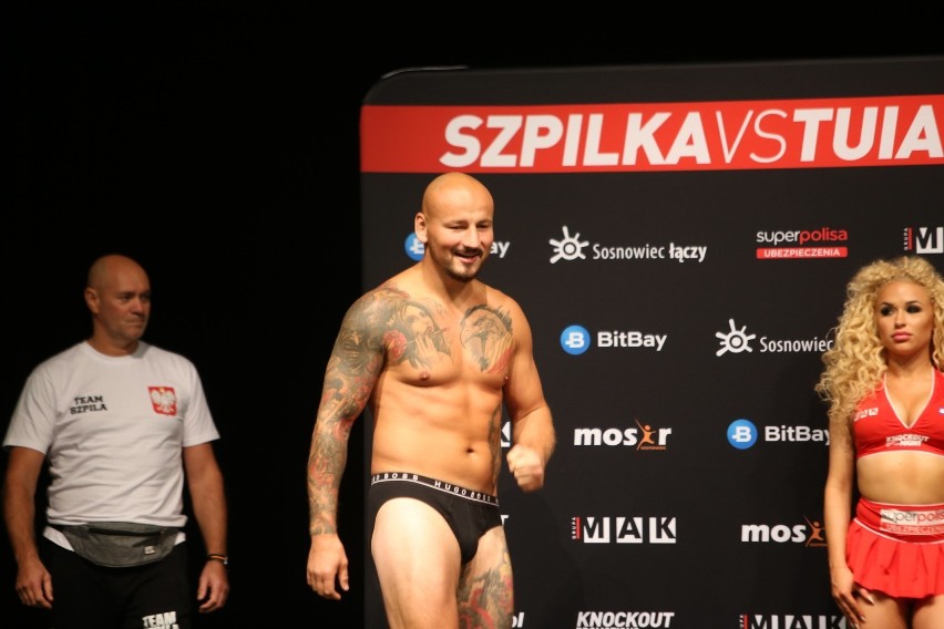 Ważenie przed galą Knockout Boxing Night 8 w Sosnowcu