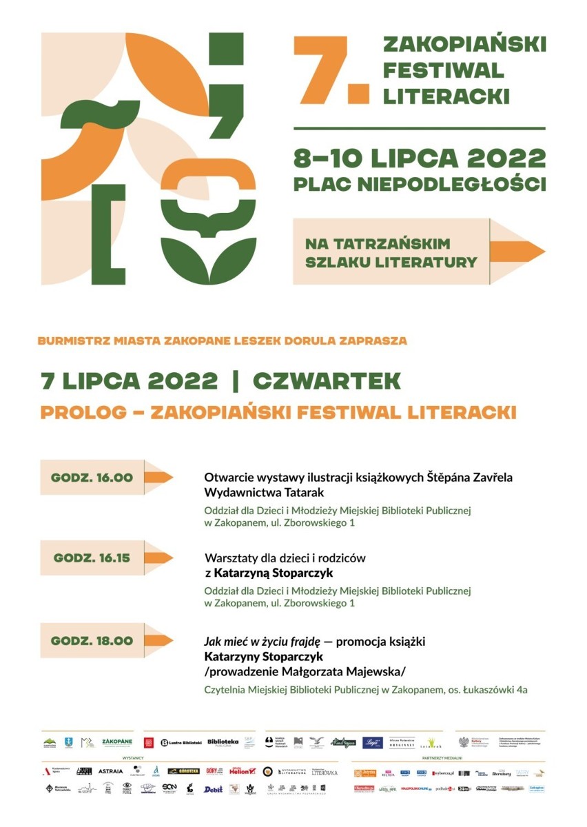Zakopiański Festiwal Literacki rozpoczyna się w piątek. O książkach i nie tylko