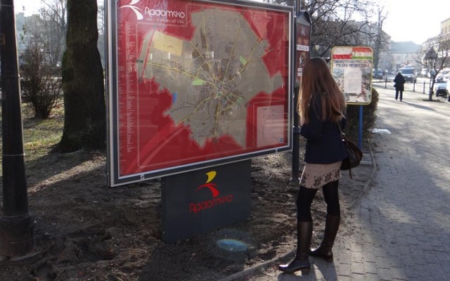 Nowe tablice z planem miasta na terenie Radomska
