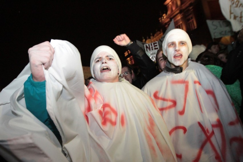 W Krakowie zakończył się protest przeciwko ACTA....