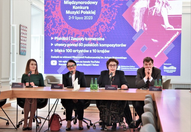 W konferencji wzięli udział: Wanda Zwinogrodzka, Podsekretarz Stanu w MKiDN, Paula Lis -Sołoducha, dyrektor NIMiT, prof. Marta Wierzbieniec, dyrektor Filharmonii Podkarpackiej w Rzeszowie oraz Lech Dzierżanowski, zastępca dyrektora NIMiT ds. muzyki