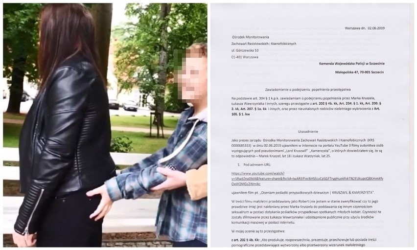 Szczeciński youtuber Lord Kruszwil i deprawacja seksualna nieletnich? Sprawą zajmie się policja