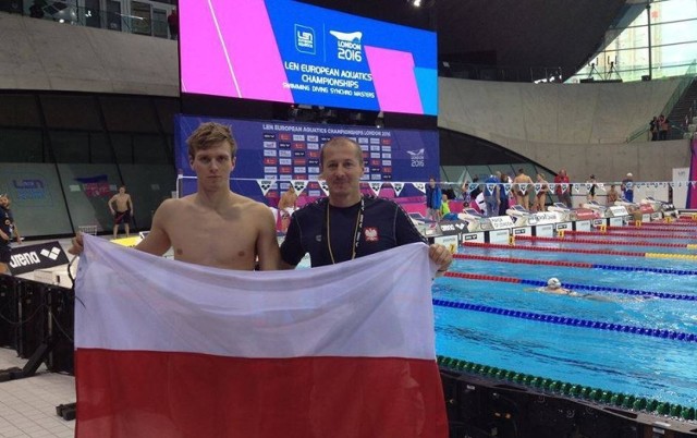 Wojciech Wojdak (z lewej) i jego trener Przemysław Ptaszyński mają w Londynie powody do zadowolenia.