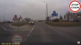 Inowrocław - Jechał pod prąd w Inowrocławiu i trafił do programu "Stop Cham". Zobaczcie wideo