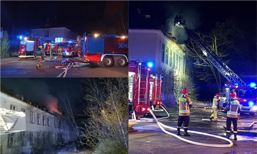 Pożar szpitala w Lasku Złotoryjskim