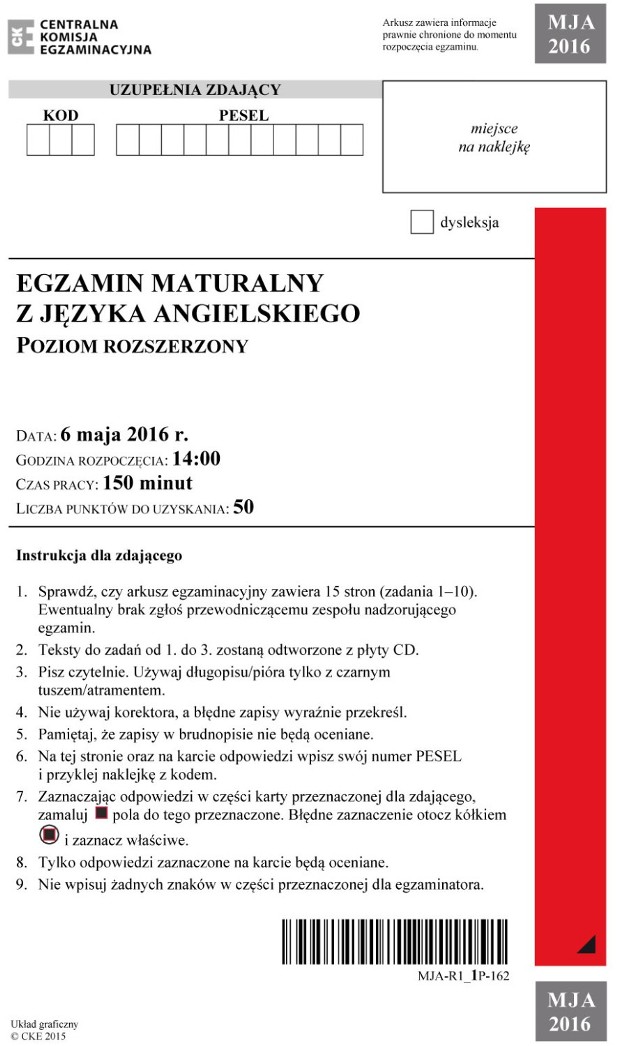 Matura 2016: angielski rozszerzony [Arkusze PDF, klucz ODPOWIEDZI] |  śląskie Nasze Miasto