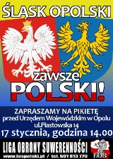 Opole. Pikieta przeciwko zarejestrowaniu Stowarzyszenia Osób Narodowości Śląskiej