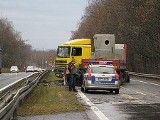 Wypadek na Pszczyńskiej w Katowicach: Drzewo przewróciło się na ciężarówkę [ZDJĘCIA]