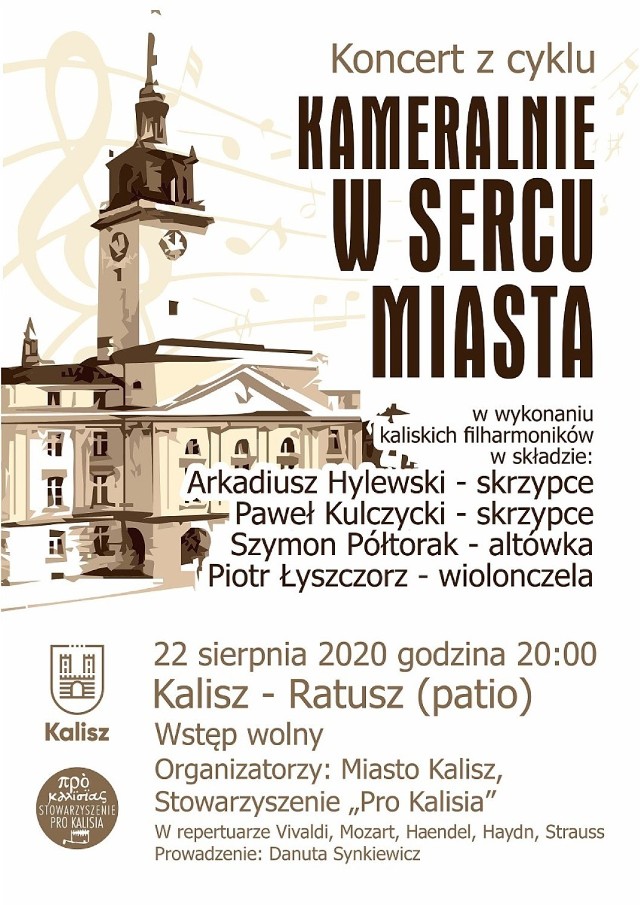 Filharmonicy kaliscy wystąpią w ratuszowym patio