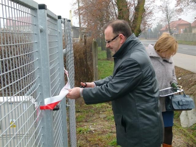 Kanalizacje oddano symbolicznie do użytku przy przepompowni w Janiszewicach