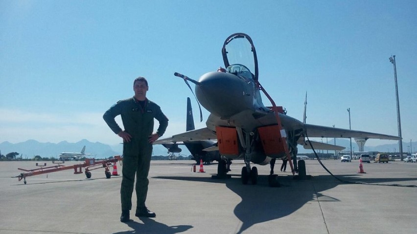 Malborskiego MiG-a 29 w drodze na Eurasia Air Show pilotował...